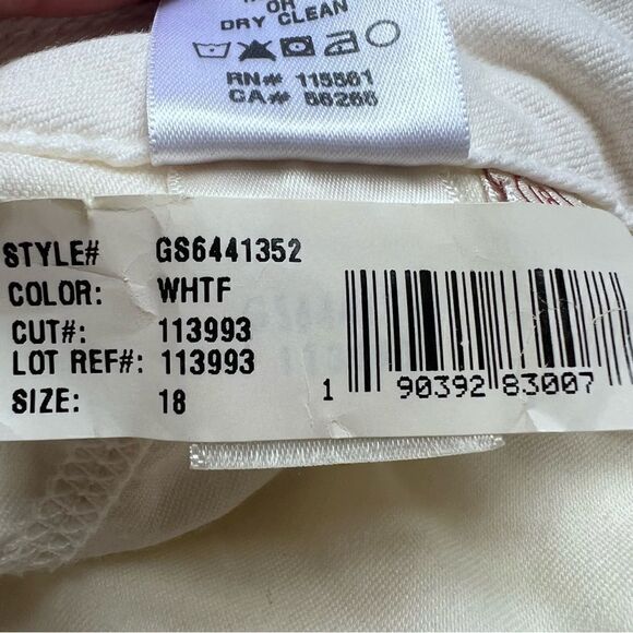 Jen7 by 7 For All Mankind Belted Wide Leg Trouser Pants Size 18 Off White NWT - Picture 16 of 16